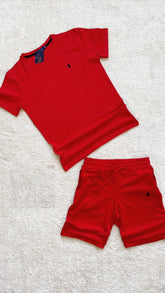 CONJUNTO CORTO RALPH LAUREN ROJO