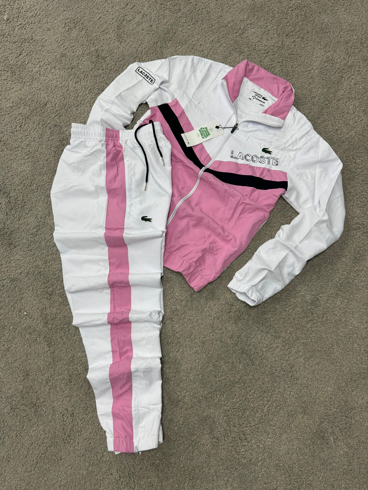 Chandal LACOSTE Rosa-Blanco