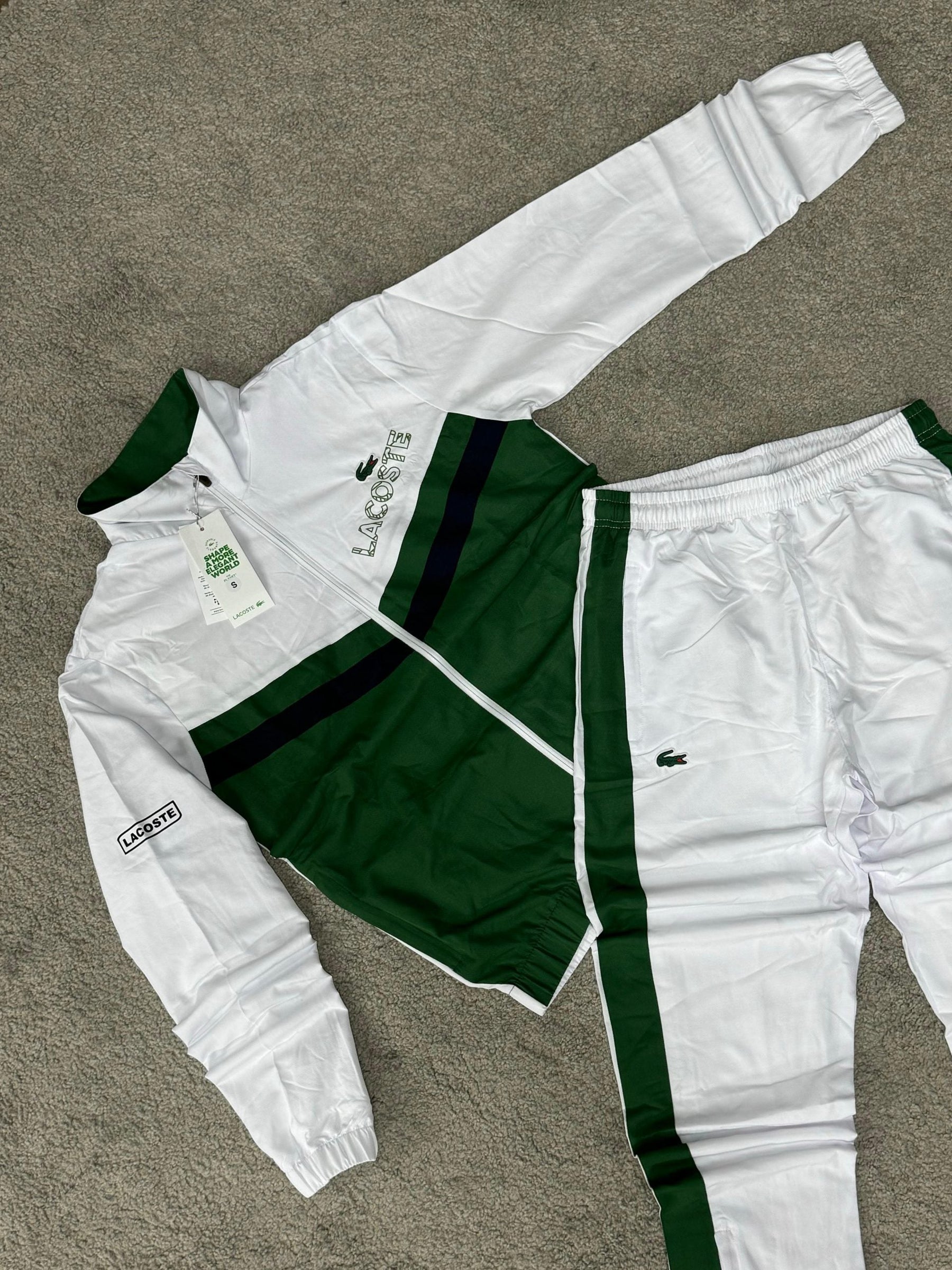 Chandal LACOSTE verde-blanco