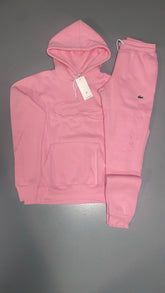 Chandal Lacoste rosa bordado
