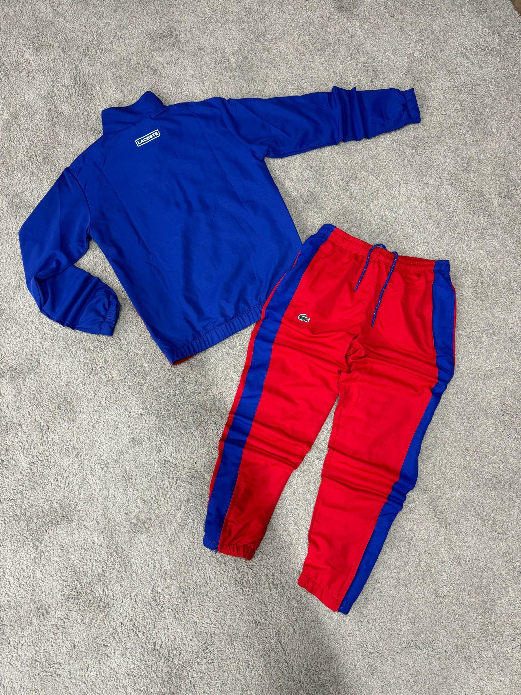 Chandal LACOSTE rojo-azul
