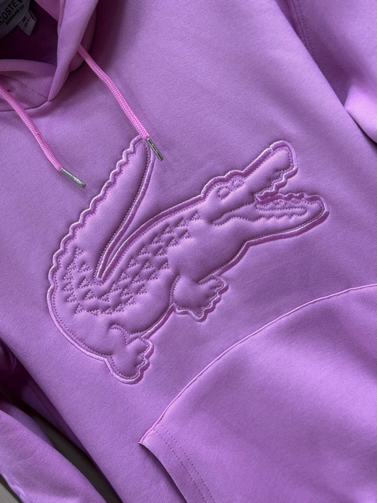 Chándal Lacoste rosa Bordado