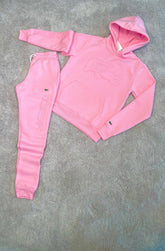 Chándal Lacoste rosa Bordado