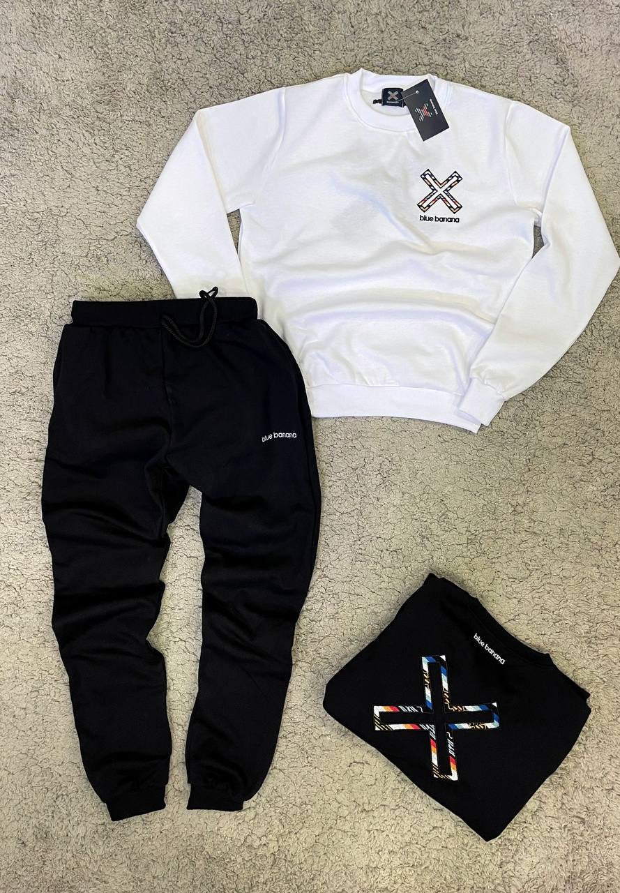 Chandal Blue Banana Negro y Blanco